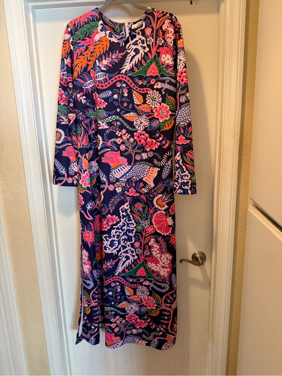 Ck Bradley Dresses & Skirts - CK Bradley Long Sleeve Floral Maxi Dress in Navy and Pink EUC